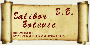Dalibor Bolević vizit kartica
